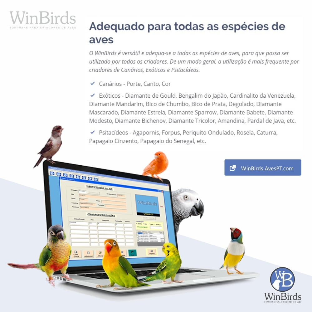 WinBirds Classic 2.0 - Software para Criadores de Aves